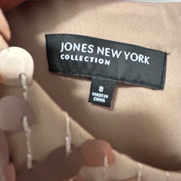 Jones New York- bronze color sequin lined top- back zip-size 8 - Picture 3 of 6